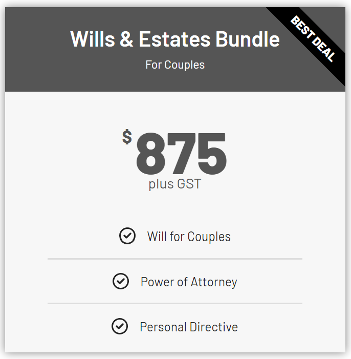 wills & estates bundle (couples)
